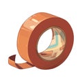 Vector adhesive tape symbol on isolated