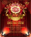 Vector advertising poster for circus amazing show