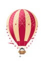 Vector aerostat hot balloon. Graphic object Royalty Free Stock Photo