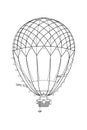 Vector aerostat hot balloon Royalty Free Stock Photo