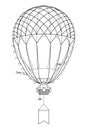 Vector aerostat hot balloon Royalty Free Stock Photo