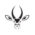 Vector of african gazelle head design on white background. Easy editable layered vector illustration. Wild Animals. Animal