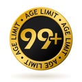 Vector age limit gold medal Royalty Free Stock Photo