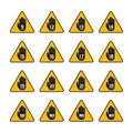 Vector age limitation and restriction signs set
