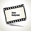 Vector: Aged illustration of a grunge filmstrip frame. Royalty Free Stock Photo