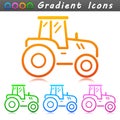 Vector agriculture tractor symbol icon Royalty Free Stock Photo