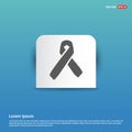 Vector AIDS awareness ribbon sign or icon - Blue Sticker button