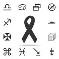 Vector AIDS awareness ribbon sign or icon. Detailed set of web icons. Premium quality graphic design. One of the collection icons