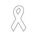 Vector AIDS awareness ribbon sign or icon. Element of web for mobile concept and web apps icon. Outline, thin line icon for