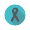 Vector aids awareness ribbon sign or long shadow icon. Simple thin line, outline vector of restaurant icons for ui and ux, website