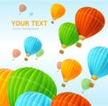 Vector air ballons background Royalty Free Stock Photo