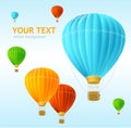 Vector air ballons background Royalty Free Stock Photo