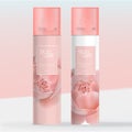 Vector Air Freshener, Sleeping Spray or Facial Mist Aerosol Can with Transparent Coral Cap.