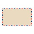 Vector air mail envelope. Blank postal envelope