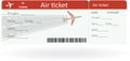 Vector airline passenger boarding pass ticket Royalty Free Stock Photo