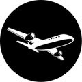 Vector airliner icon Royalty Free Stock Photo