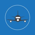 Vector airplane Icon Royalty Free Stock Photo