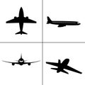 Vector airplane icons Royalty Free Stock Photo