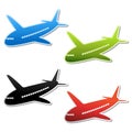 vector airplane stickers