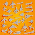 Vector airplane stickers Royalty Free Stock Photo