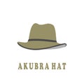 akubra hat unique isolated flat vector illustration Royalty Free Stock Photo