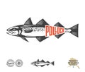 Vector alaska pollock label