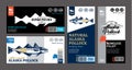 Vector alaska pollock labels and design elements