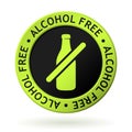 Vector alcohol free green medal