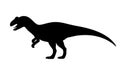 Vector allosaurus silhouette Royalty Free Stock Photo