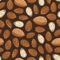 Vector almond colorful seamless pattern