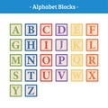 Colorful Alphabet Blocks Vector