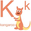 Vector alphabet with animals k