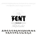 Vector Alphabet. Calligraphic font. Unique Custom Characters. Hand Lettering for Designs - logos, badges, postcards