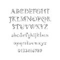 Vector Alphabet. Exclusive Letters. Decorative magic font for Wedding Monogram, branding, Invitation