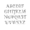 Vector Alphabet. Exclusive Letters. Decorative magic font for Wedding Monogram, branding, Invitation