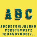 Vector alphabet. Glitch style. Template for design projects. Stock Illustration