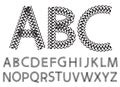 Vector alphabet letters made from motorcycle tire tracks Royalty Free Stock Photo