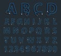 Vector alphabet letters in shape of stethoscope