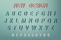 Vector of Alphabet New Design. New design font and alphabet. Vector illustration