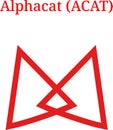 Vector Alphacat ACAT logo Royalty Free Stock Photo