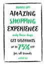 Vector Amazing Shopping Experience Up To banner