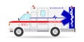 Vector ambulance vehicle illustration paramedic car emergency auto icon