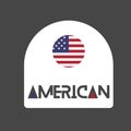Vector - America Flag Circle Flat Design - Vektor Amerika Fahne Kreis flach - Icon, Symbol, Pictogram