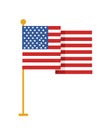 Vector American Flag illustration Royalty Free Stock Photo