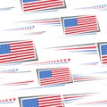 Vector American Flags seamless pattern