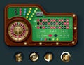 Vector American roulette table layout