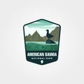 vector of american samoa logo patch symbol illustration design