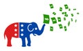 Vector American Stimulus Money Inflation Flat Icon Symbol