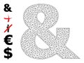 Mesh Network Ampersand Symbol Icon