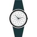 Vector analog clock on a wrist icon. Symbol of time management, chronometer with hour and minute arrow.